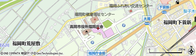 高岡市役所　図書館・スポーツ施設福岡図書館周辺の地図