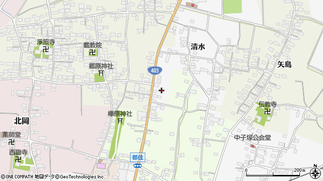 〒381-0208 長野県上高井郡小布施町都住の地図