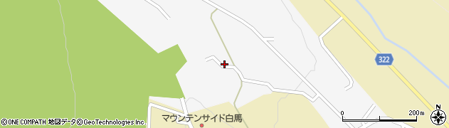 長野県白馬村（北安曇郡）和田野周辺の地図