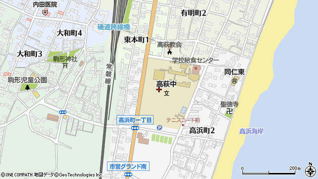 〒318-0013 茨城県高萩市高浜町の地図
