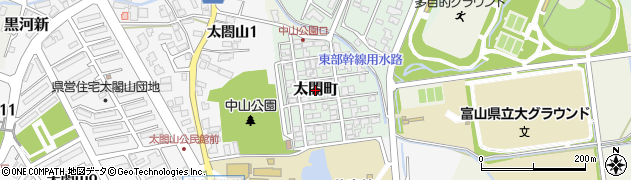 富山県射水市太閤町周辺の地図