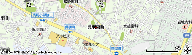 富山県富山市呉羽東町周辺の地図