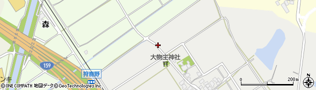 石川県かほく市狩鹿野ホ周辺の地図