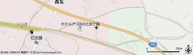 栃木県日光市森友1459周辺の地図