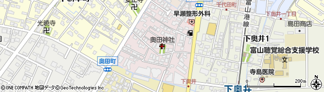 奥田神社周辺の地図