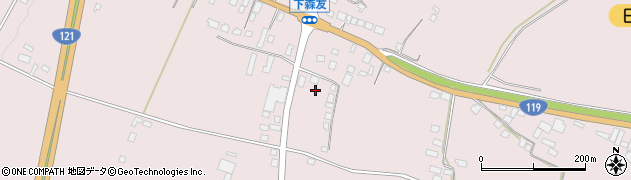栃木県日光市森友250周辺の地図