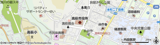 茨城県高萩市周辺の地図
