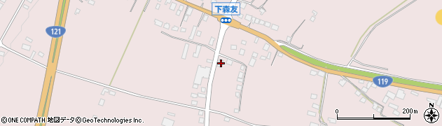 栃木県日光市森友252周辺の地図