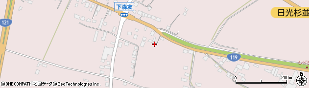 栃木県日光市森友268周辺の地図