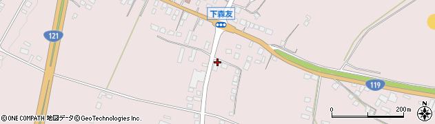 栃木県日光市森友254周辺の地図
