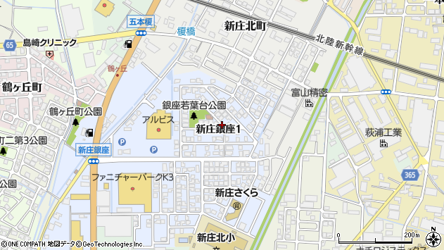 〒930-0991 富山県富山市新庄銀座の地図