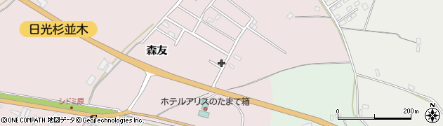 栃木県日光市森友1452周辺の地図