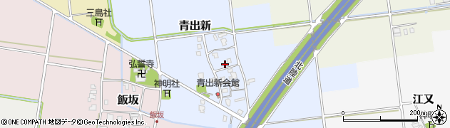 富山県上市町（中新川郡）青出新周辺の地図