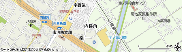 石川県かほく市内日角（イ）周辺の地図