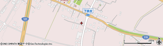 栃木県日光市森友282周辺の地図