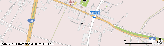 栃木県日光市森友323周辺の地図