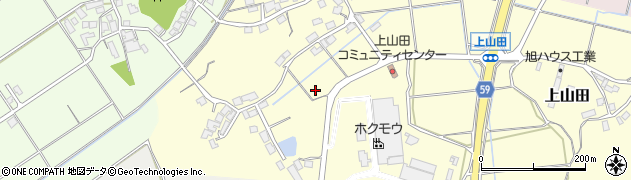 石川県かほく市上山田ヌ周辺の地図