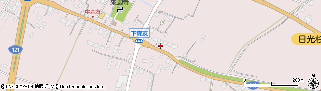 栃木県日光市森友1197周辺の地図