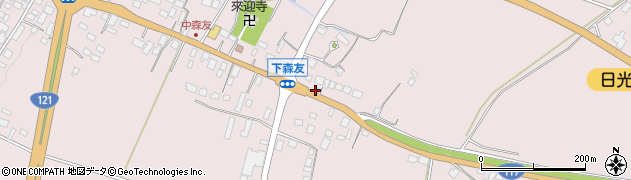 栃木県日光市森友1181周辺の地図