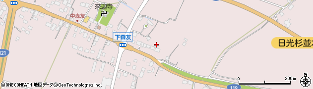 栃木県日光市森友1196周辺の地図