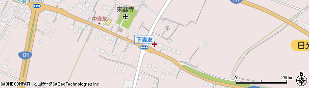 栃木県日光市森友1178周辺の地図