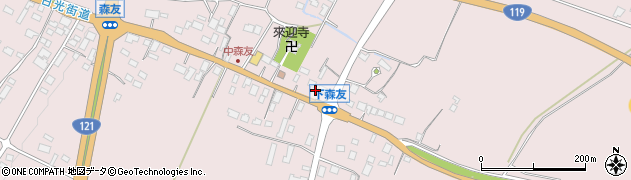 栃木県日光市森友1149周辺の地図