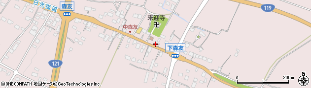 栃木県日光市森友1118周辺の地図