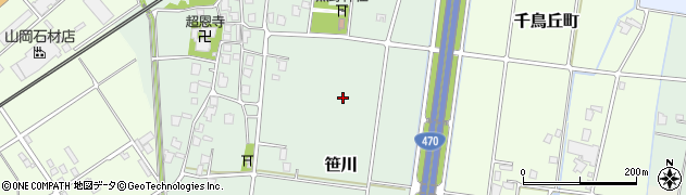 富山県高岡市笹川周辺の地図