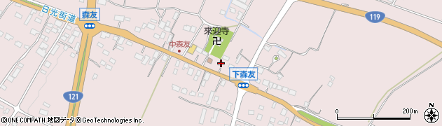 栃木県日光市森友1119周辺の地図