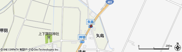 矢島周辺の地図