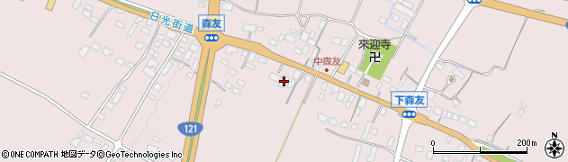 栃木県日光市森友506周辺の地図