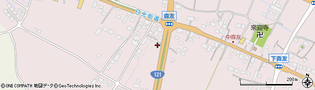 栃木県日光市森友478周辺の地図