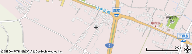 栃木県日光市森友526周辺の地図