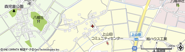 石川県かほく市上山田マ周辺の地図