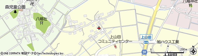 石川県かほく市上山田（マ）周辺の地図