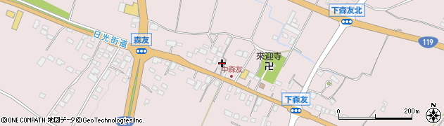 栃木県日光市森友1075周辺の地図