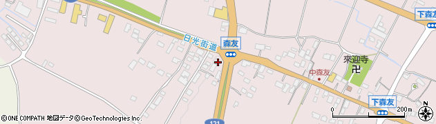 栃木県日光市森友491周辺の地図