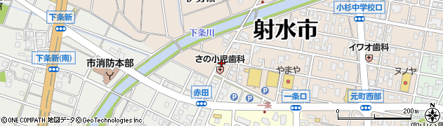 赤田周辺の地図