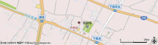 栃木県日光市森友1089周辺の地図