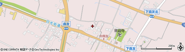 栃木県日光市森友1062周辺の地図