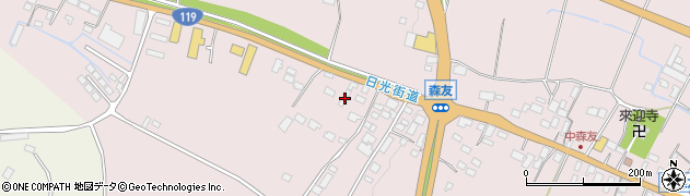 栃木県日光市森友564周辺の地図