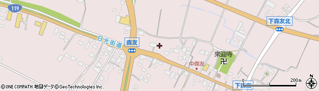 栃木県日光市森友1038周辺の地図