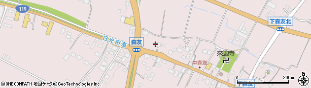 栃木県日光市森友1028周辺の地図