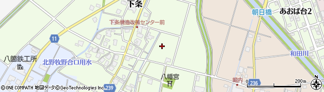富山県射水市下条周辺の地図