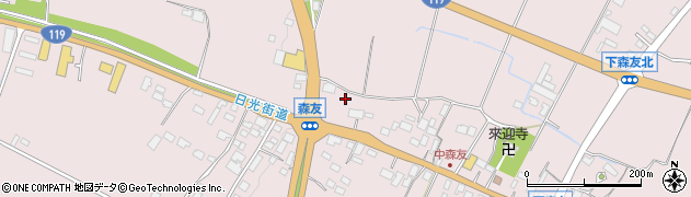栃木県日光市森友1030周辺の地図