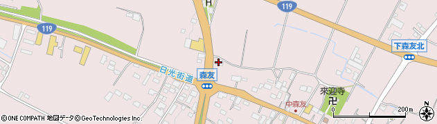 栃木県日光市森友1018周辺の地図