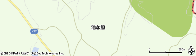 石川県津幡町（河北郡）池ケ原周辺の地図