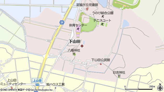 〒929-1116 石川県かほく市下山田の地図