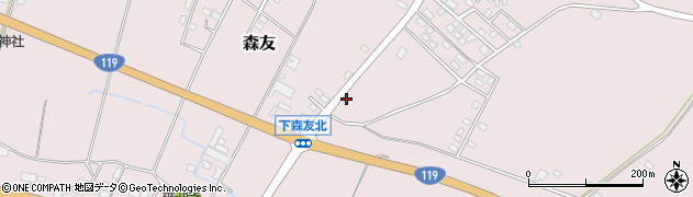 栃木県日光市森友1209周辺の地図