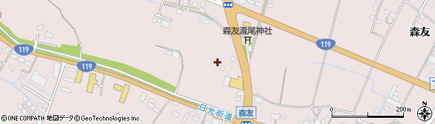 栃木県日光市森友989周辺の地図